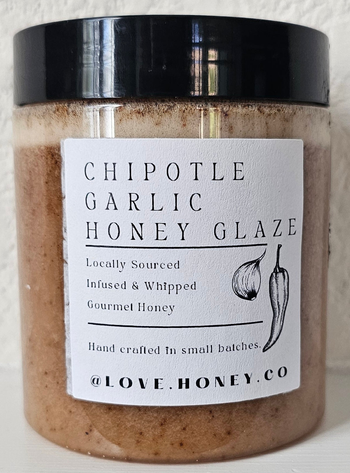 Chipotle Garlic Infused Whipped Honey Glaze (8oz)