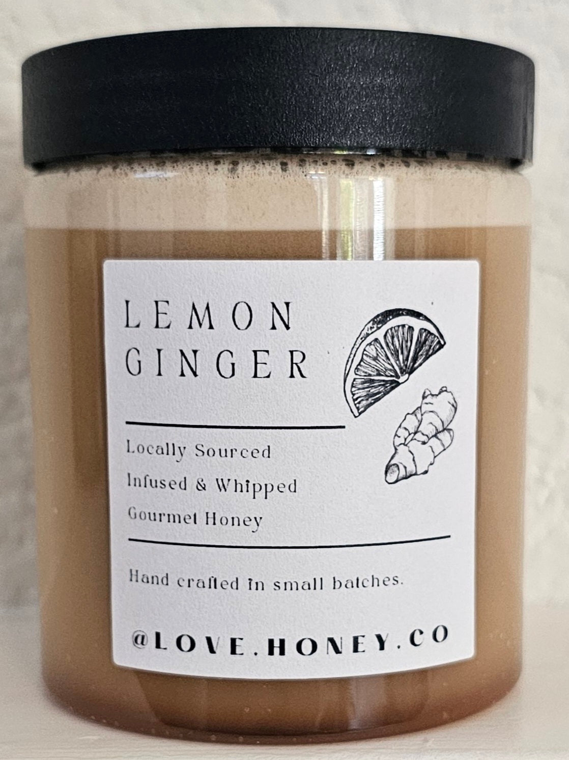 Lemon Ginger Infused Whipped Honey (8oz)